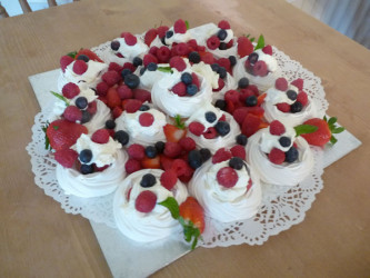 A picture of Fruit Meringues at the Willows Tearoom Shillingstone